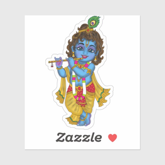 Lord Krishna Stickers (Feuille)