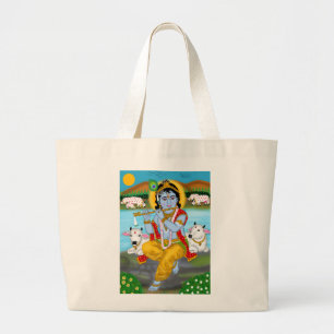 Lord Krishna-Tragetasche Jumbo Stoffbeutel