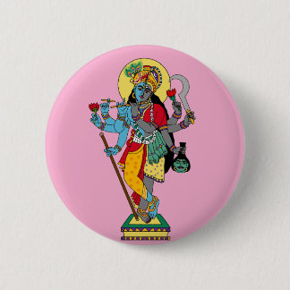 Lord Krishnakali-Aufkleber Button