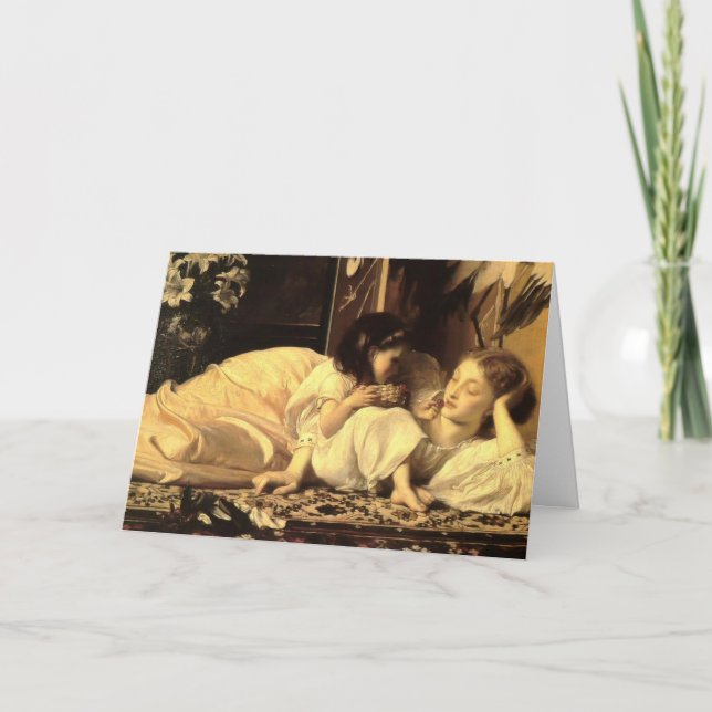 Lord Leightons Mutter und Kind - Karte (Vorderseite)