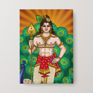 Lord Murugan Knopf Button