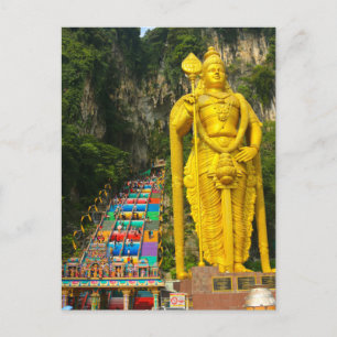 Lord Murugan & Treppe bei Batu Höhlen 2 Postkarte
