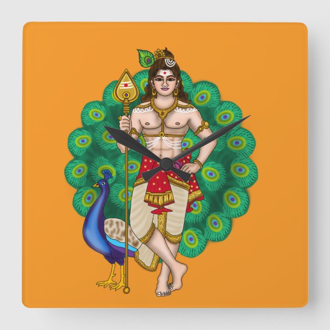 Lord Murugan Wanduhr (Vorderseite)