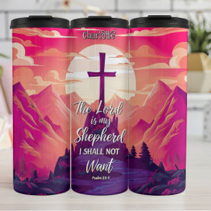 Lord My Shepherd Mountain Sunrise Thermosbecher