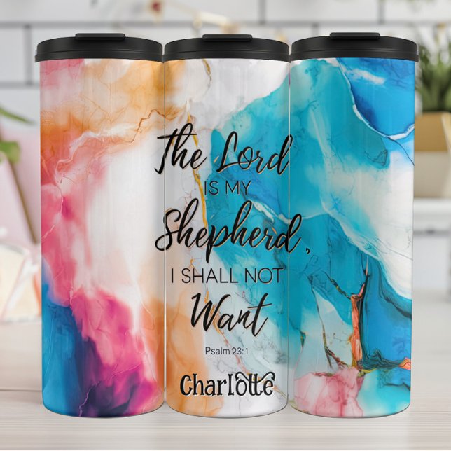 Lord My Shepherd Psalm 23 Thermosbecher (Von Creator hochgeladen)
