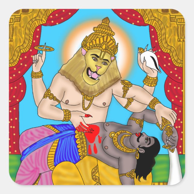 Lord Narasimha Aufkleber (Vorderseite)