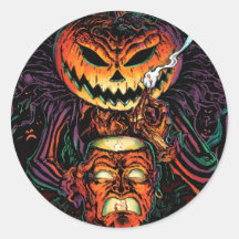 Lord O’ Lanterns Round Horror Sticker - Halloween