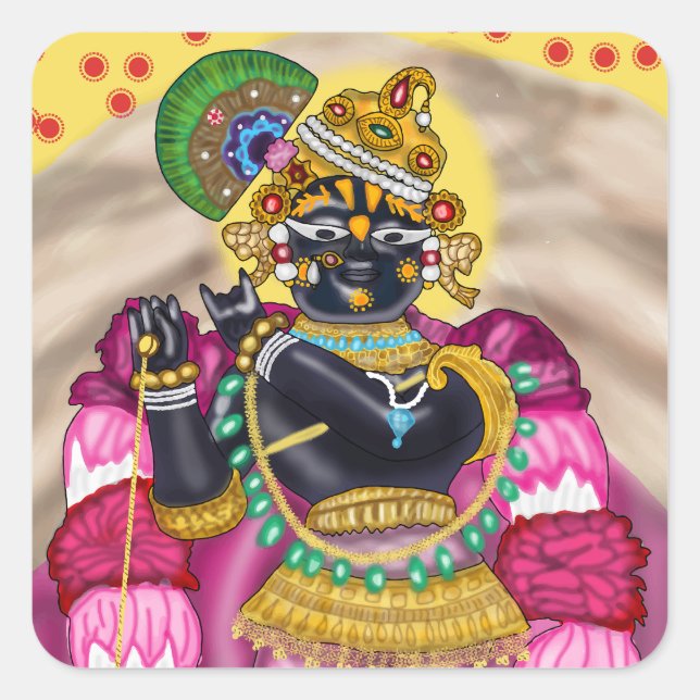 Lord Radharaman Vrindavan Aufkleber (Vorderseite)