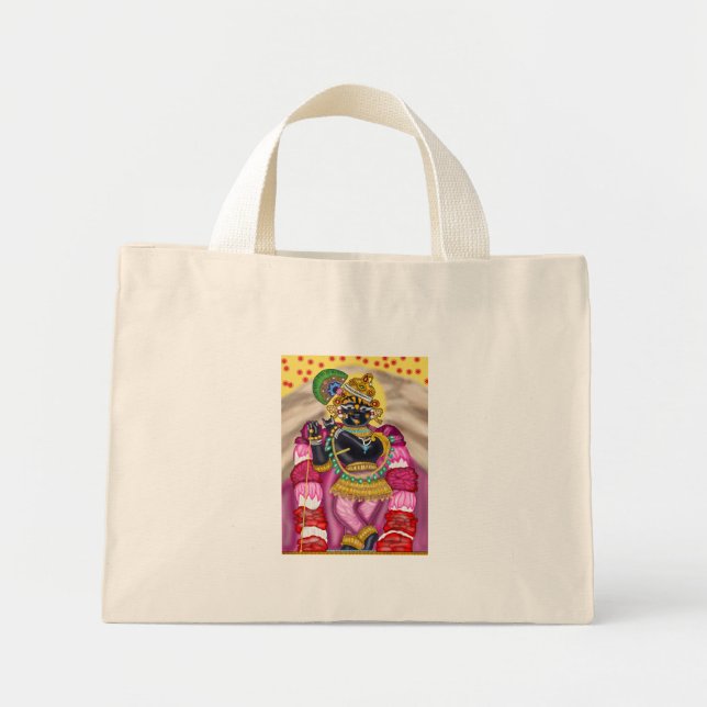 Lord Radharaman Vrindavan-Taschentuch Mini Stoffbeutel (Vorne)
