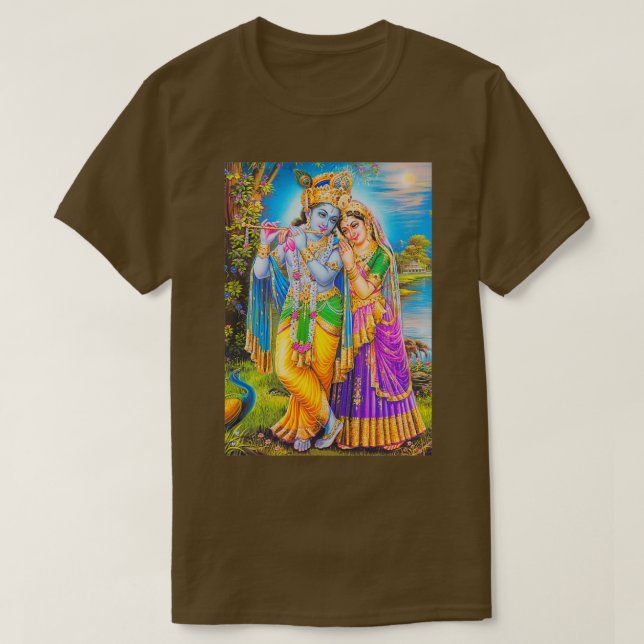 Lord Radsha Krishna Hindu Gods Hinduism Religion T-Shirt (Design vorne)