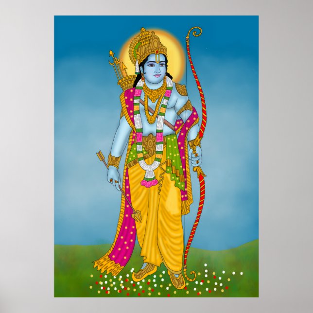 Lord Ram Poster – Göttliche Wandkunst (Vorne)