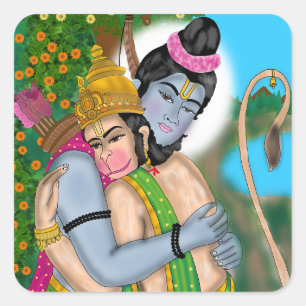 Lord Rama & Hanuman Aufkleber