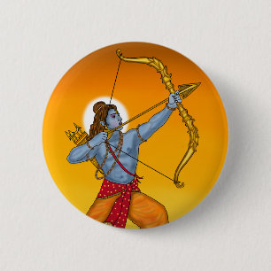 Lord Rama Knopf Button