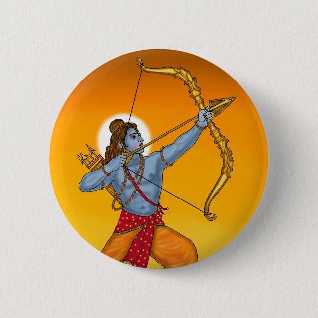 Lord Rama Knopf Button (Vorderseite)