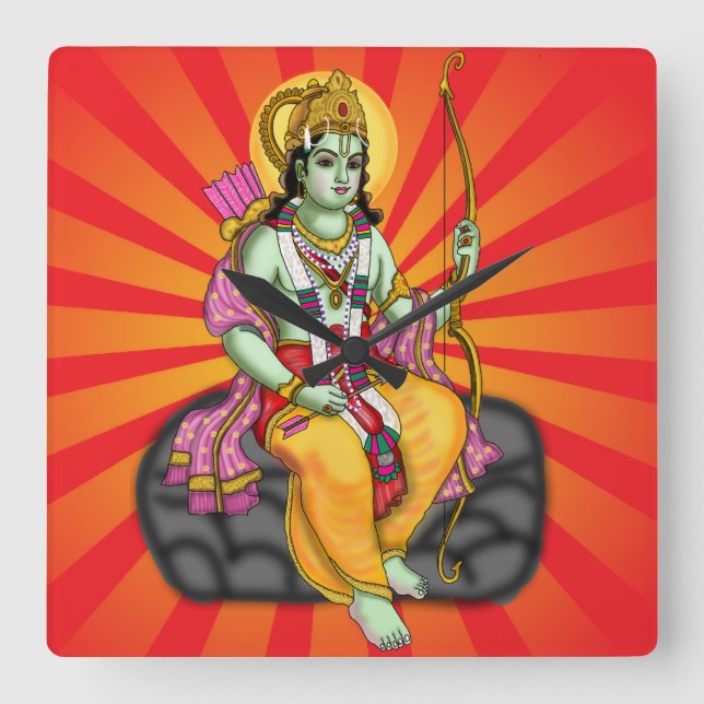 Lord Rama Wanduhr (Vorderseite)