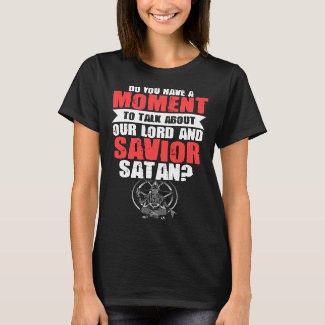 Lord Savior Satan Satanic Witchcraft Baphomet Goth T-Shirt (Vorderseite)