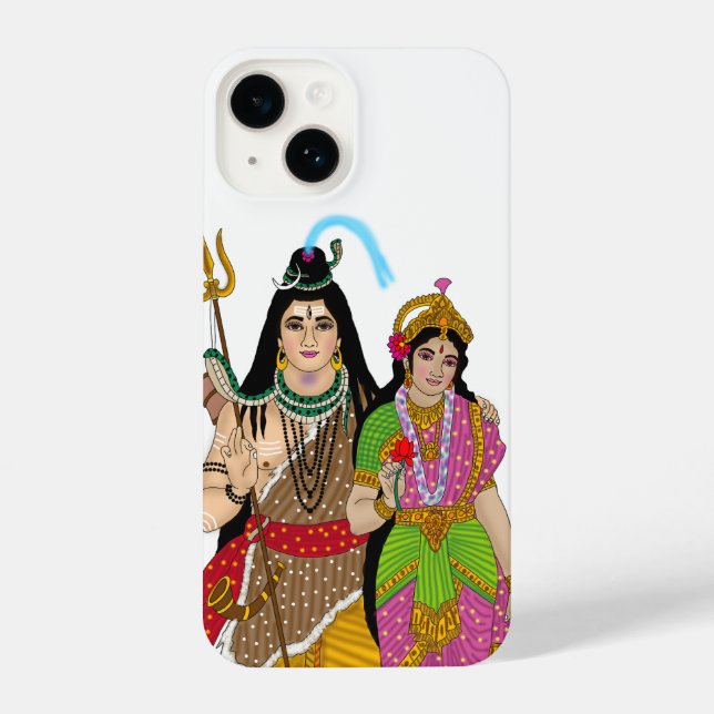 Lord Shiv Parvati Phone Cover iPhone 14 Hülle (Rückseite)