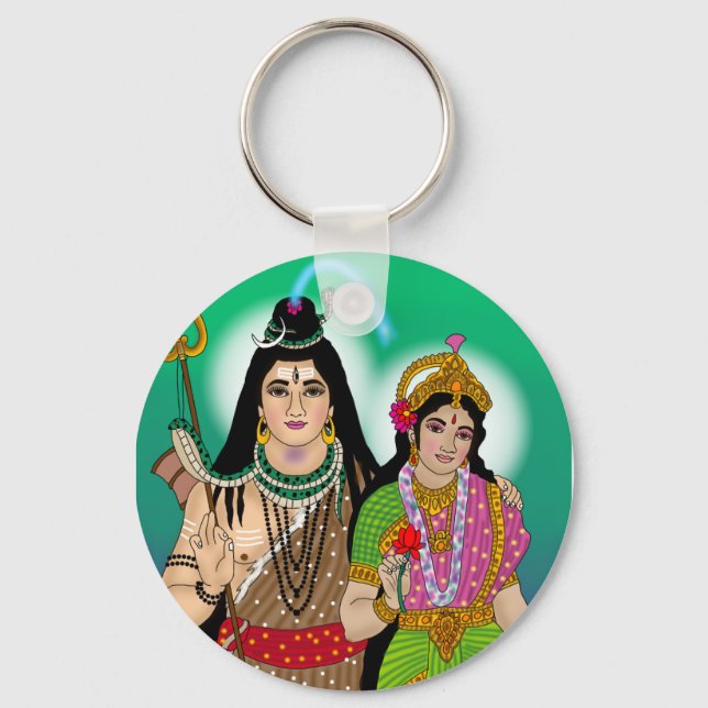 Lord Shiv Parvati Schlüsselanhänger (Vorderseite)