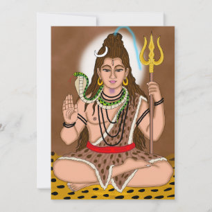 Lord Shiva Greeting Card Dankeskarte