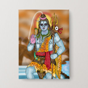 Lord Shiva Knopf Button
