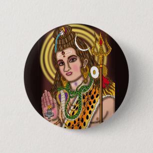 Lord Shiva Knopf Button