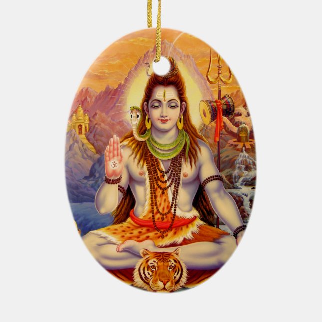Lord Shiva Meditating Ornament (Hinten)