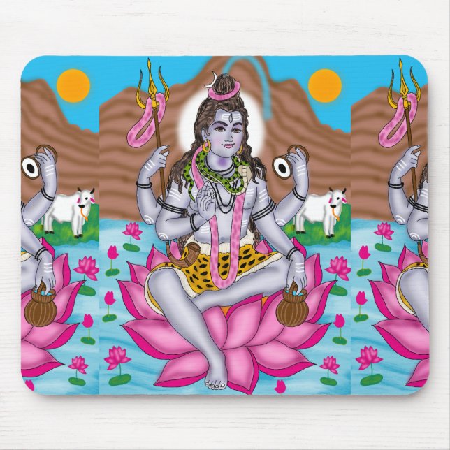 Lord Shiva Mouse Pad Mousepad (Vorne)
