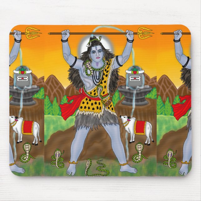 Lord Shiva Mouse Pad Mousepad (Vorne)