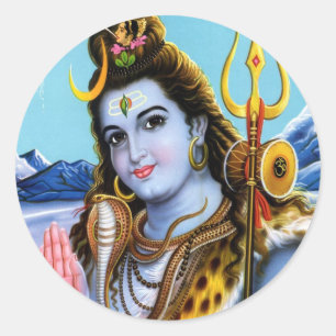 Lord Shiva Runder Aufkleber