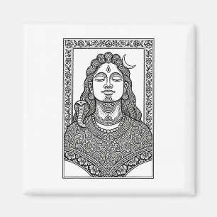 Lord Shiva Traditionelle Indische Mehendi und Mand Magnet