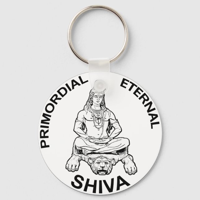 Lord Shiva, urzeitlicher ewiger indischer Gott Schlüsselanhänger (Vorderseite)