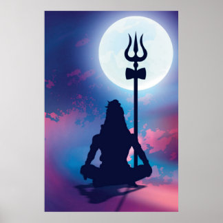 Lord Shiva vermittelt Wall Art Poster