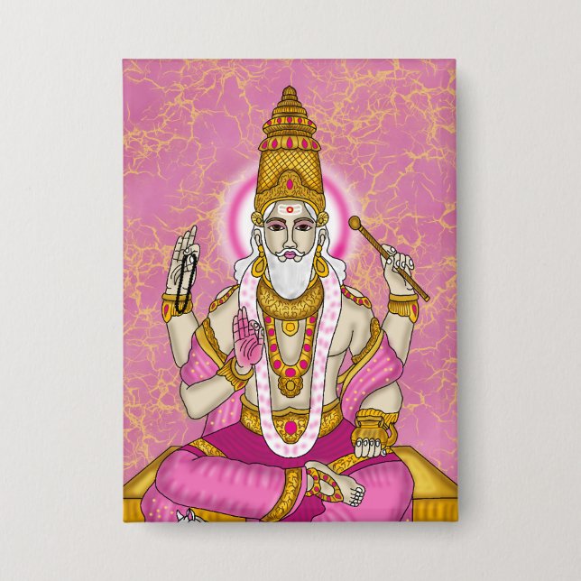 Lord Shukra Dev Knopf Button (Vorderseite)