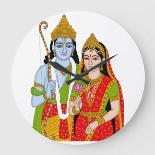 Lord Sitaram-Uhr – göttliche Wanddekoration und Wo Große Wanduhr