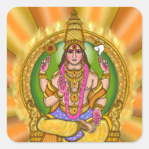 Lord Sun (Surya) Astrologie-Aufkleber Quadratischer Aufkleber