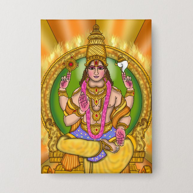 Lord Sun (Surya) Astrologie-Button Button (Vorderseite)