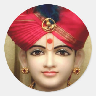 Lord Swaminarayan Runder Aufkleber