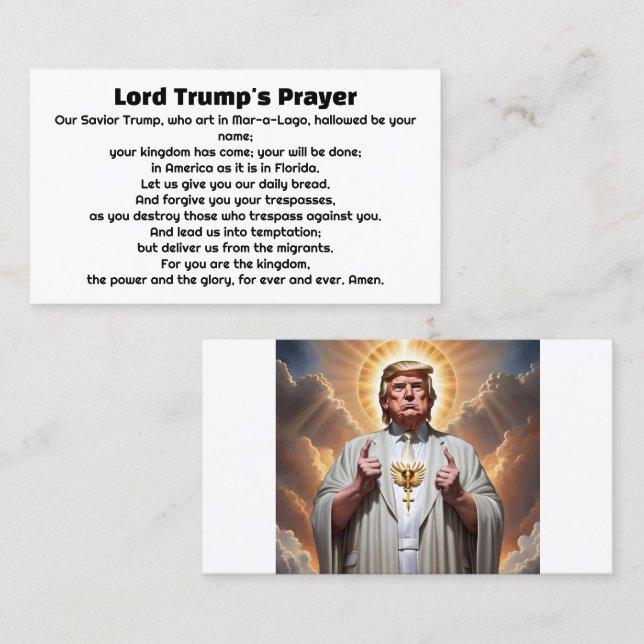 Lord Trumps Gebet für die MAGA Visitenkarte (Vorne/Hinten)