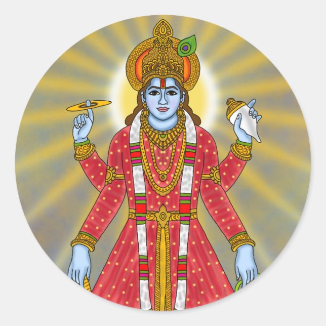 Lord Vishnu Aufkleber (Vorderseite)