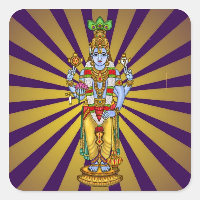 Lord Vishnu Aufkleber (Vorderseite)