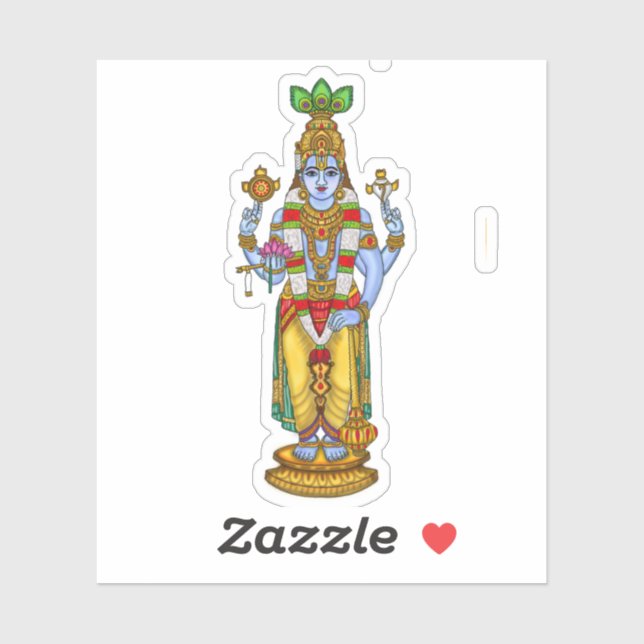 Lord Vishnu Aufkleber (Blatt)