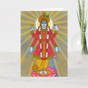 Lord Vishnu Grußkarte Karte