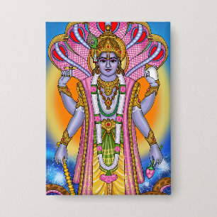 Lord Vishnu Knopf Button