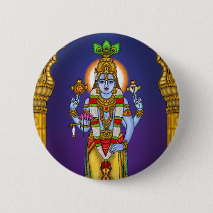 Lord Vishnu Knopf Button