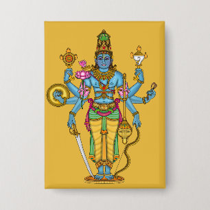 Lord Vishnu Knopf Button