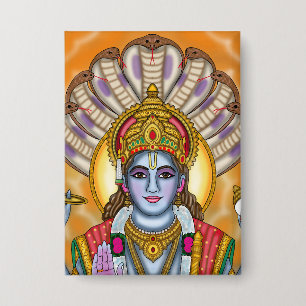 Lord Vishnu Knopf Button