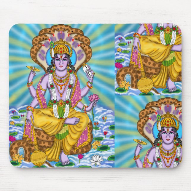 Lord Vishnu Mouse Pad Mousepad (Vorne)