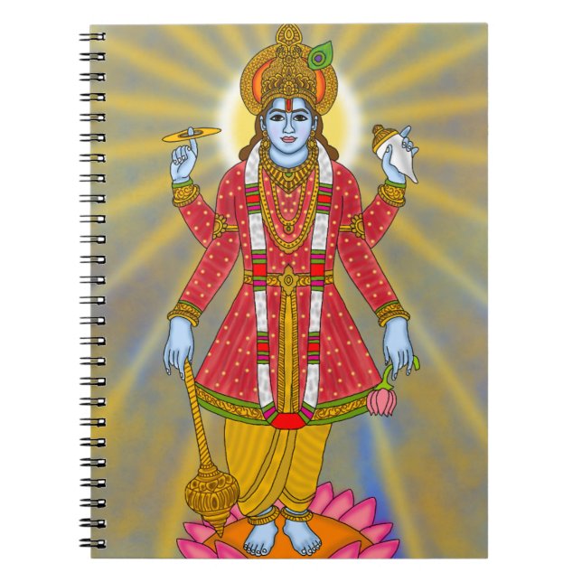 Lord Vishnu notebook Notizblock (Vorderseite)