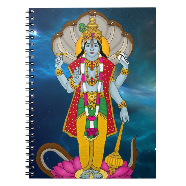 Lord Vishnu Notizbuch Notizblock (Vorderseite)