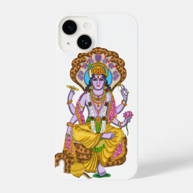 Lord Vishnu Phone Case iPhone 14 Hülle (Rückseite)